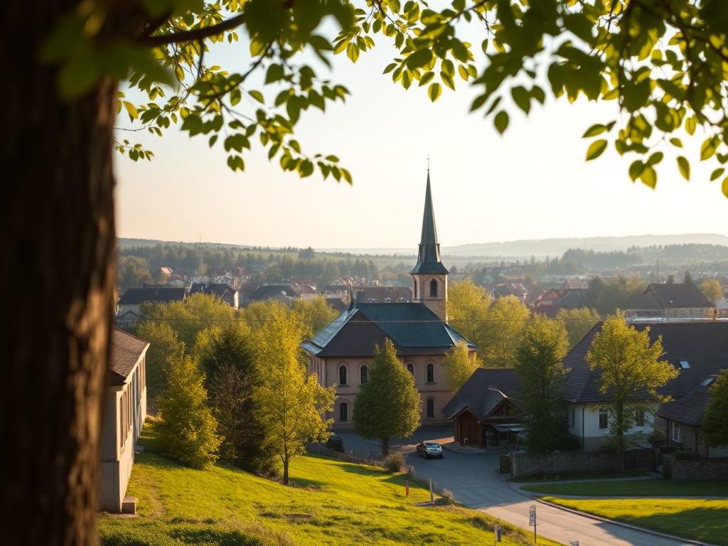 Kwitnące białe kwiaty kasztanowca na tle błękitnego nieba w Chełmży